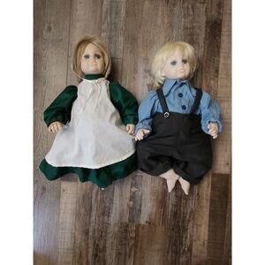 Amish Dolls Set Of Two Boy‎ And Girl 17" 1994 204/1200 Signed